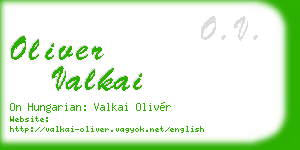 oliver valkai business card